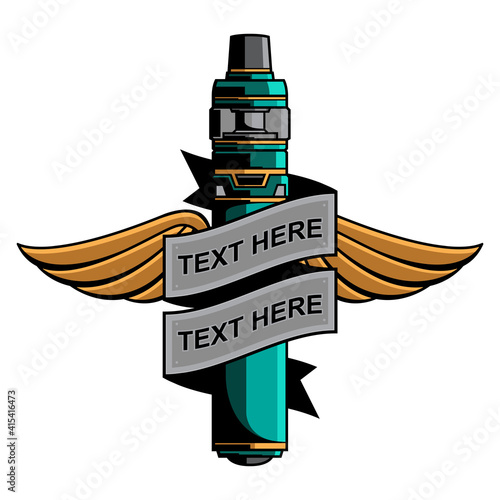 vape shop vintage logo