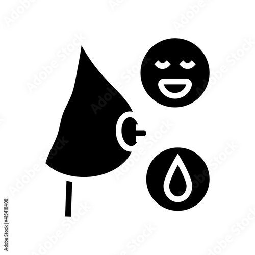 milk renewal glyph icon vector. milk renewal sign. isolated contour symbol black illustration