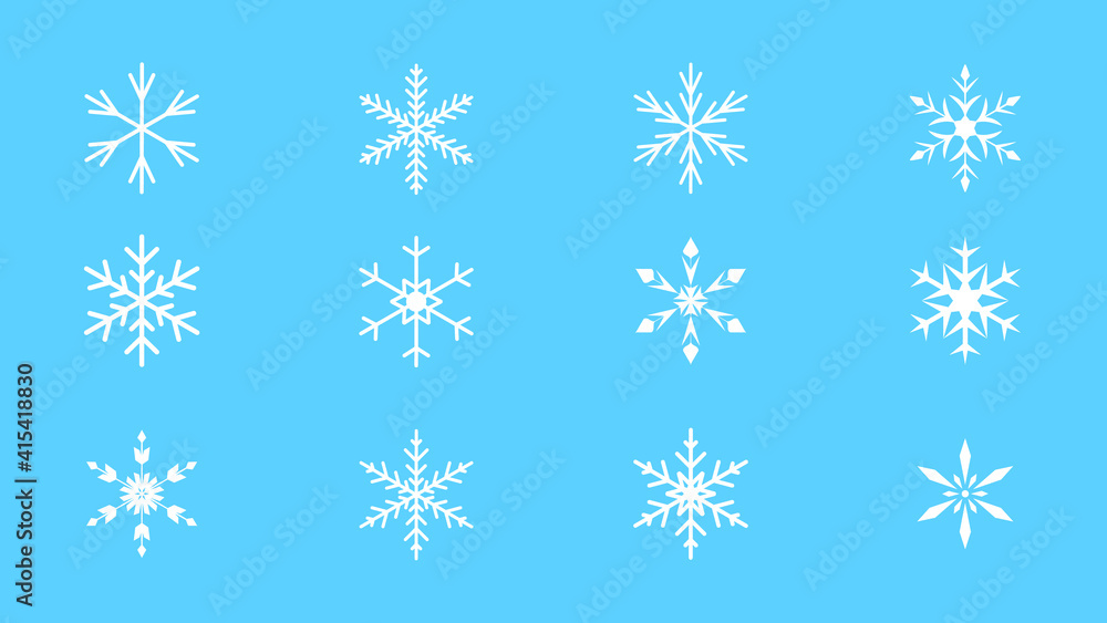 Snowflakes set in Christmas holidays, Vector illustration EPS 10 Snowflakes set in Christmas holidays, Vector illustration EPS 10
