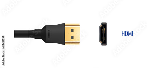 HDMI Port Realistic Composition