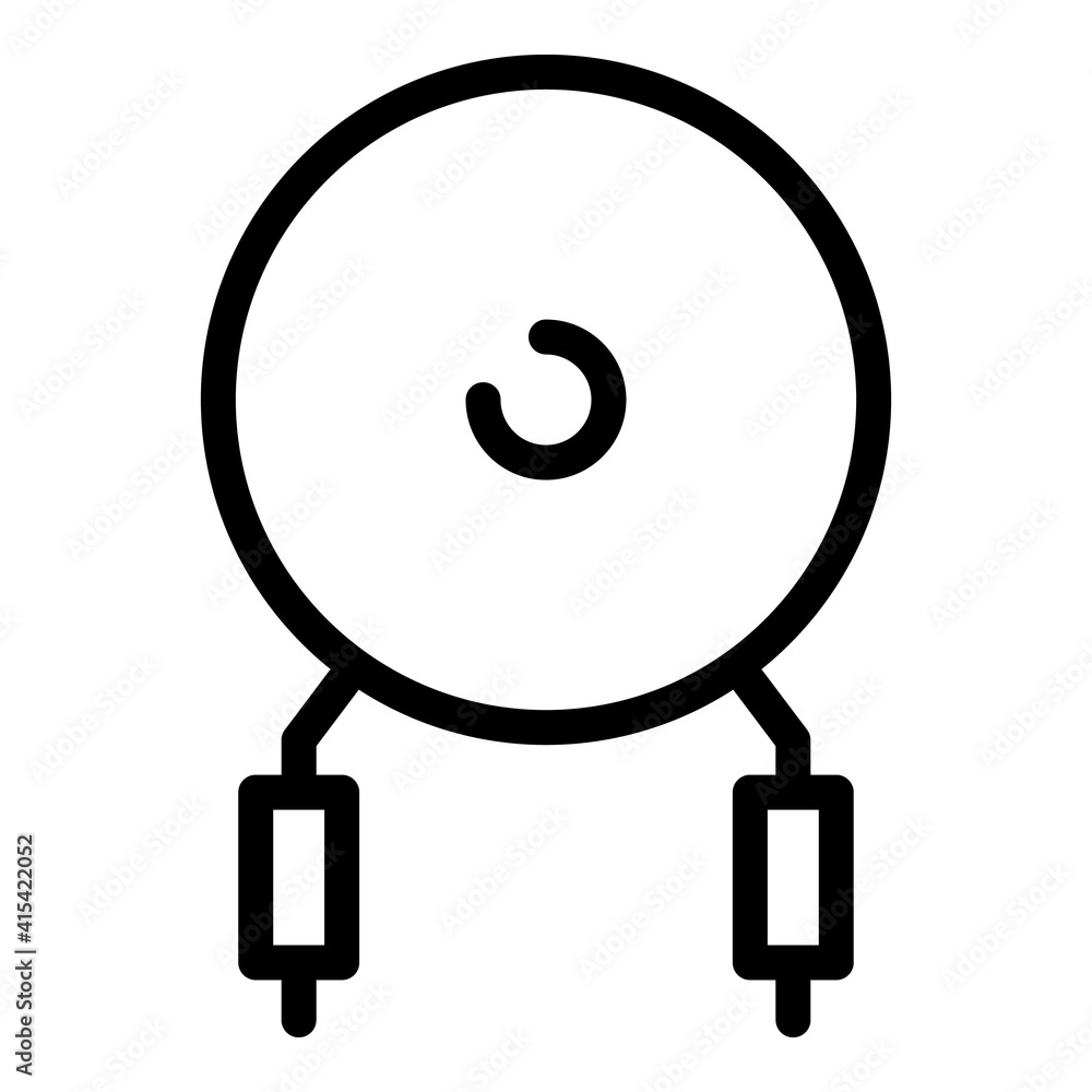 Diode resistor icon. Outline diode resistor vector icon for web design isolated on white background Diode resistor icon. Outline diode resistor vector icon for web design isolated on white background
