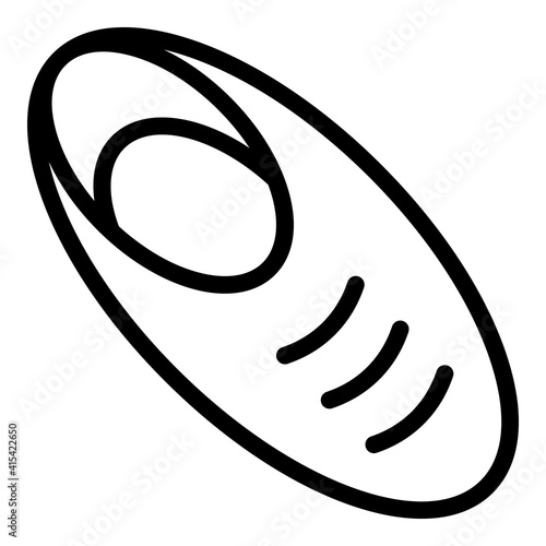 Food pita bread icon. Outline food pita bread vector icon for web design isolated on white background