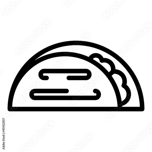 Sandwich pita bread icon. Outline sandwich pita bread vector icon for web design isolated on white background