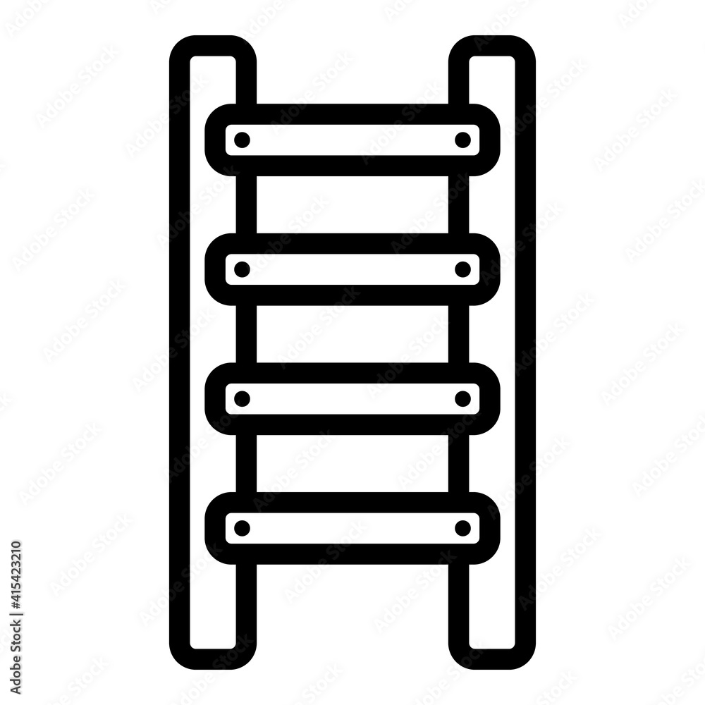 Construction step ladder icon. Outline construction step ladder vector icon for web design isolated on white background Construction step ladder icon. Outline construction step ladder vector icon for web design isolated on white background