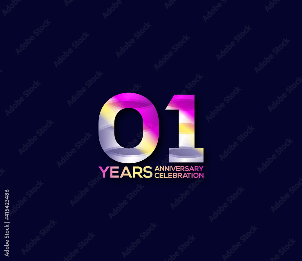 1 Year Anniversary Day background Concept 1 Year Anniversary Day background Concept