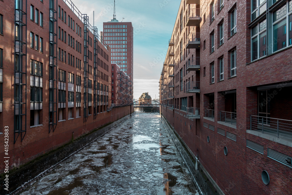 Naklejka premium Speicherstadt im Winter