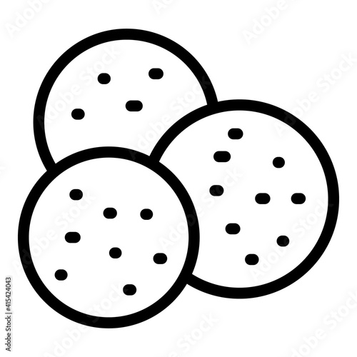 Grill falafel icon. Outline grill falafel vector icon for web design isolated on white background