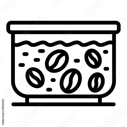 Decaf beans icon. Outline decaf beans vector icon for web design isolated on white background