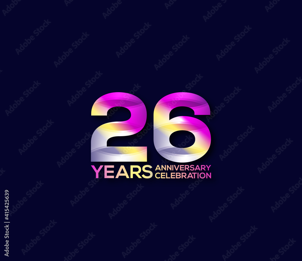 26 Year Anniversary Day background Concept 26 Year Anniversary Day background Concept