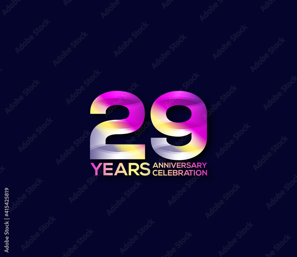 29 Year Anniversary Day background Concept 29 Year Anniversary Day background Concept