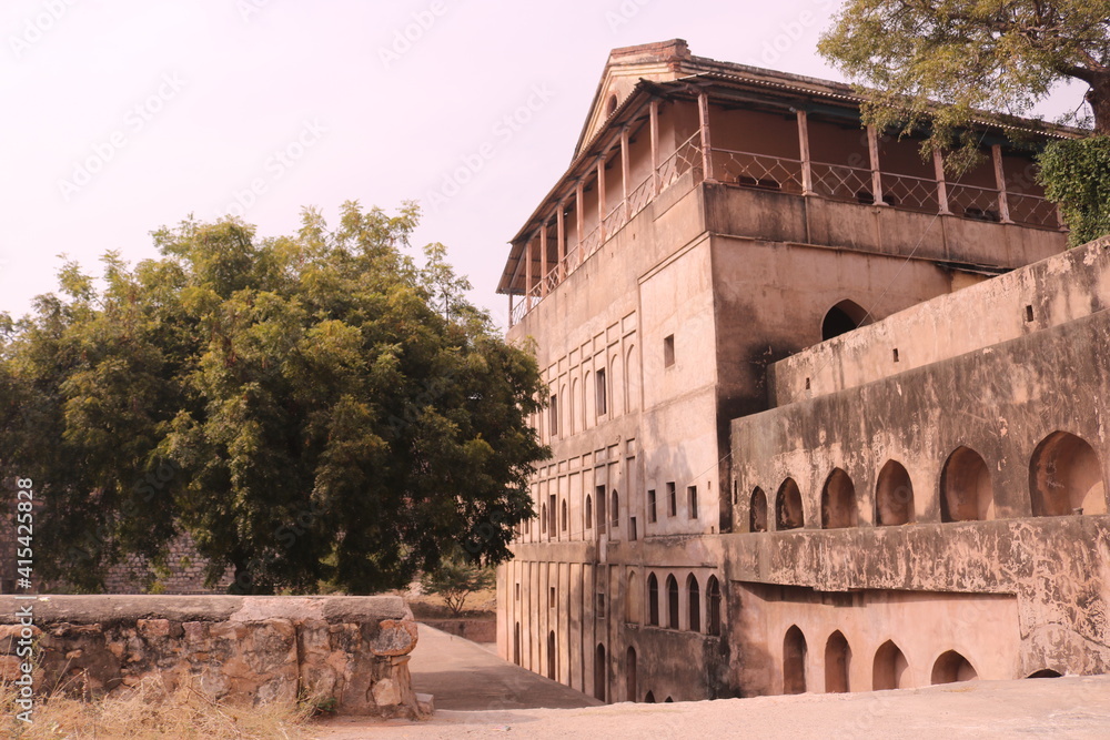 Obraz premium The Historical architecture Palace Inside Fort in india