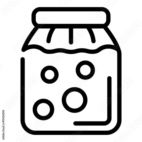 Pickled food icon. Outline pickled food vector icon for web design isolated on white background