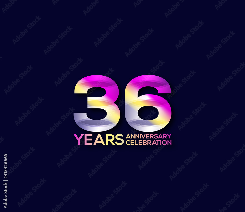 36 Year Anniversary Day background Concept 36 Year Anniversary Day background Concept