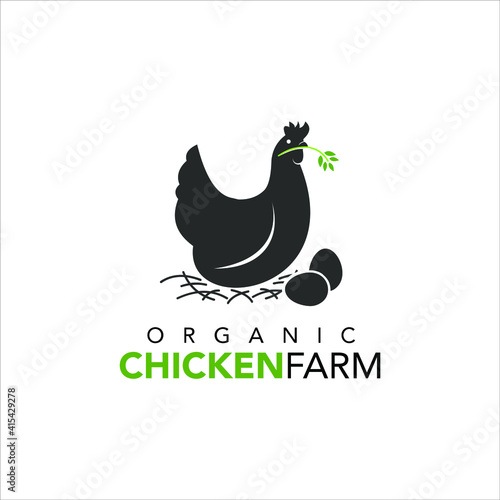 Chicken Farm Logo for Agriculture Template illustration and Graphic Design Vector Element
