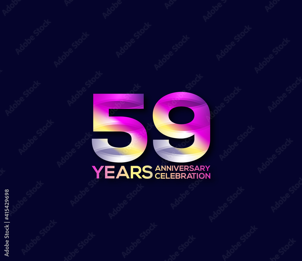 59 Year Anniversary Day background Concept 59 Year Anniversary Day background Concept