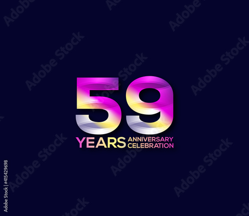 59 Year Anniversary Day background Concept