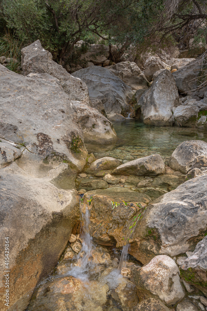 Biniaraix, Tramuntana Valley Mallorca. Mountains and ancient Stone Walls Biniaraix, Tramuntana Valley Mallorca. Mountains and ancient Stone Walls