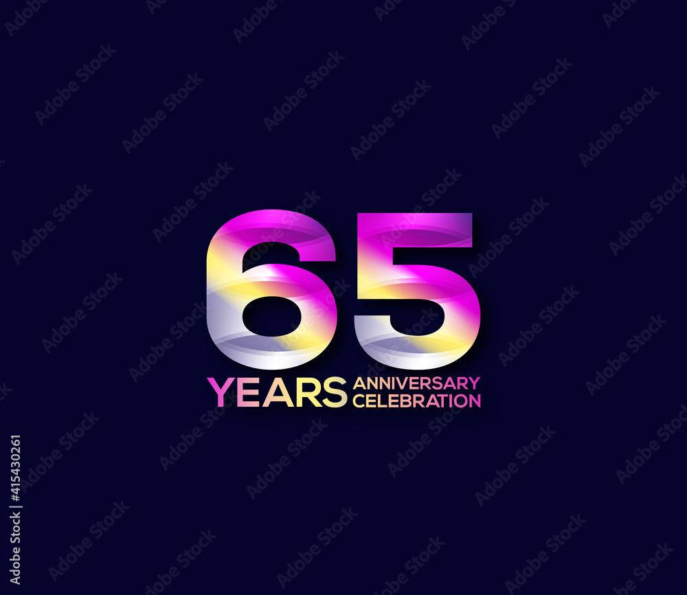 65 Year Anniversary Day background Concept 65 Year Anniversary Day background Concept