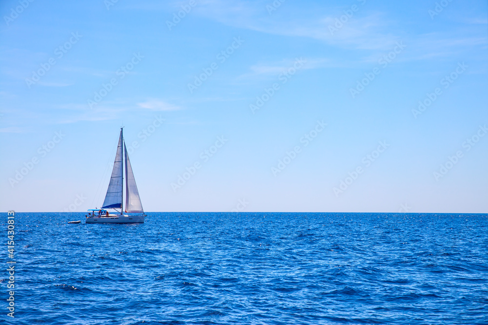 Sail boat in the sea