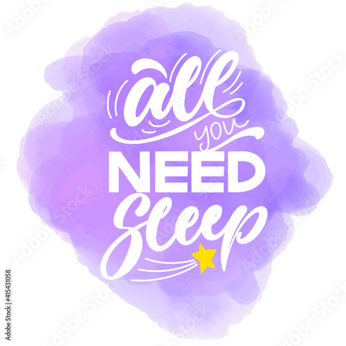 Funny sleep and good night quotes. Vector design elements for t-shirts, pillow, posters, cards, stickers and pajama