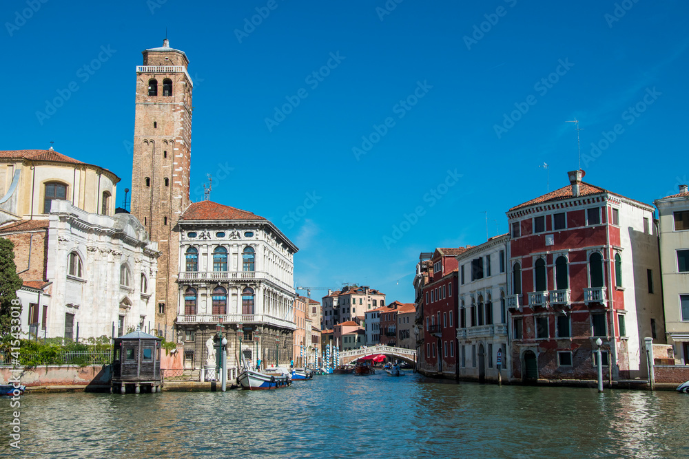 Church of San Geremia, building on the Grand Canal, city of Venice, Italy, Europe