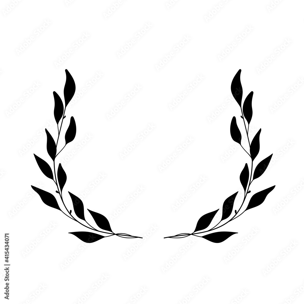 Hand drawn wreath frames. Botanical circle vector illustration. Design elements for cards, invitations, quotes, blogs, posters. Vector illustration