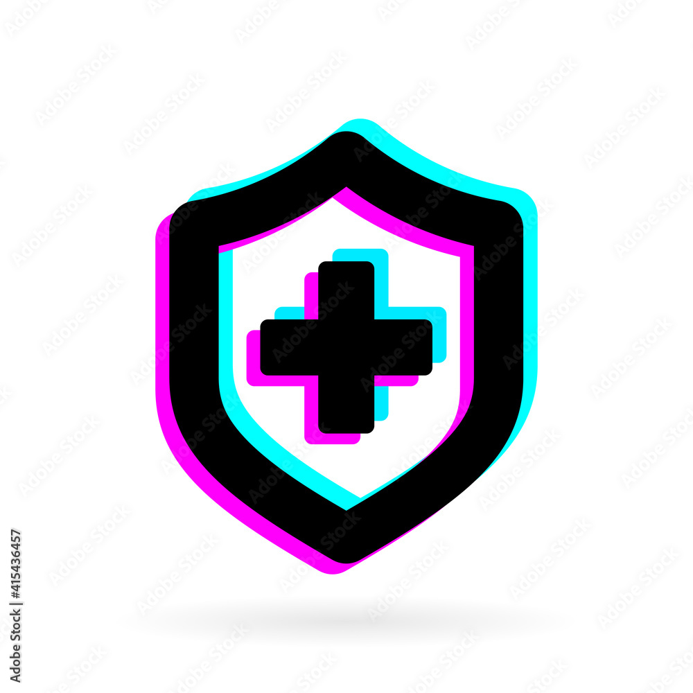 Obraz premium shield health icon