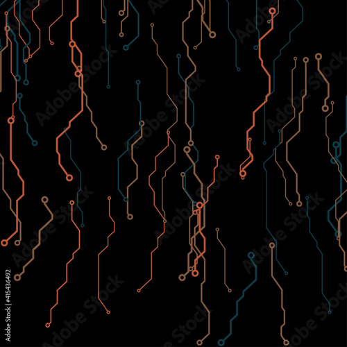 abstract Electronic substrate circuit photo