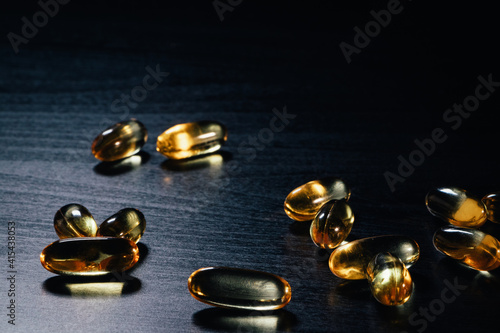 omega 3 tablets on a table