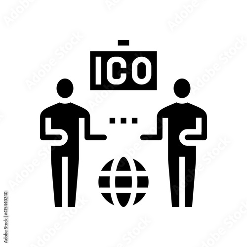 investors ico glyph icon vector. investors ico sign. isolated contour symbol black illustration