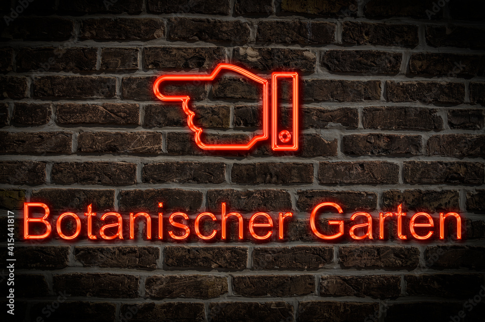 Leuchtreklame Botanischer Garten Leuchtreklame Botanischer Garten