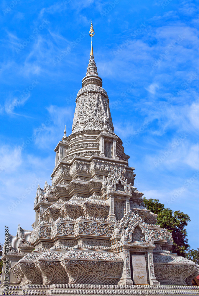 Stupa of His Majesty Ang Duong near the Silver Pagoda in Phnom Penh, Cambodia Stupa of His Majesty Ang Duong near the Silver Pagoda in Phnom Penh, Cambodia