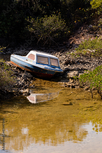 stranded boat