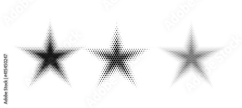 Star Sign Vector Dotted Halftone Gradient