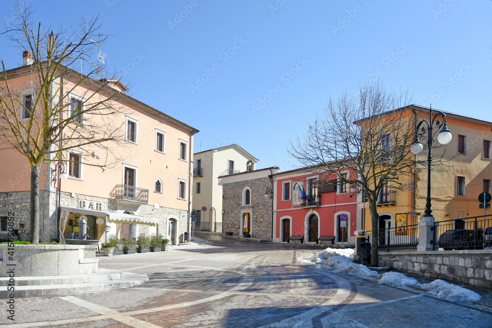 A street among the old stone houses of Castelpagano, a medieval village in the province of Avellino. A street among the old stone houses of Castelpagano, a medieval village in the province of Avellino.