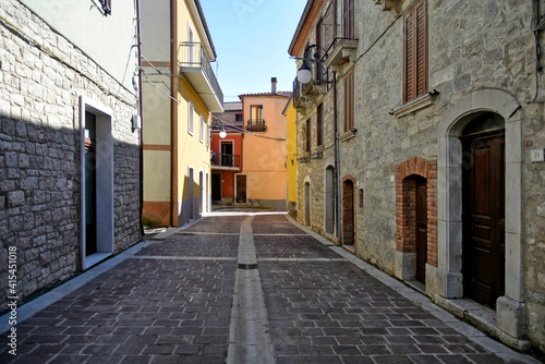 A street among the old stone houses of Castelpagano, a medieval village in the province of Benevento. © Giambattista