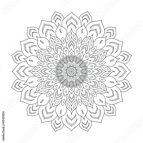 mandala design for tattoo, decoration. Decorative ornament, T-Shirts, Bags, Mugs, Poster, Coloring Books, Patterns or anything else you can imagine. Mandala vector illustration