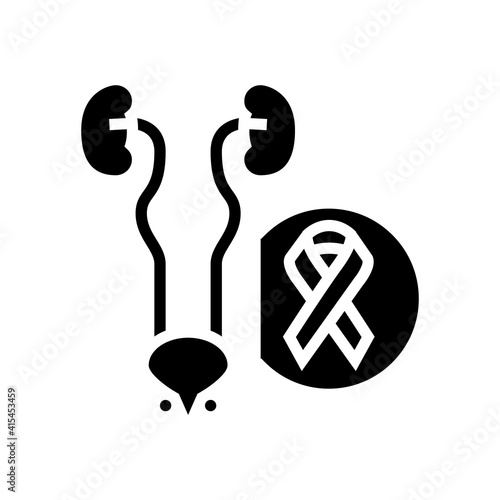 genitourinary system disease glyph icon vector. genitourinary system disease sign. isolated contour symbol black illustration