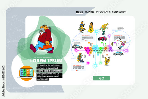 Business concept for internet banners, social media banners, headers of websites, vector illustration 