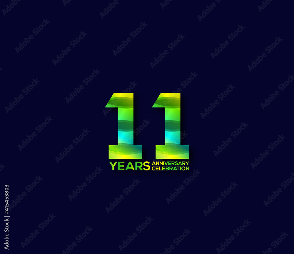 Obraz premium 11 Year Anniversary Day background Concept