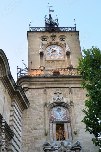 Clock Tower, Hotel de Ville, Aix-en-Provence, France photo