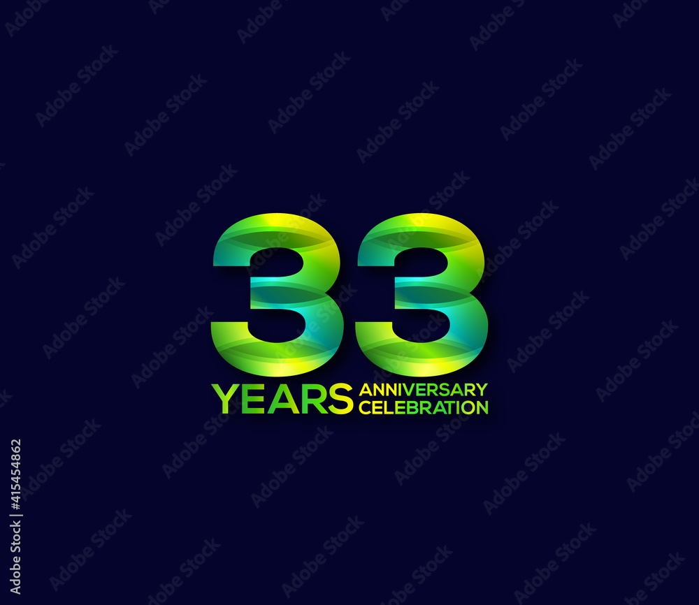 33 Year Anniversary Day background Concept 33 Year Anniversary Day background Concept