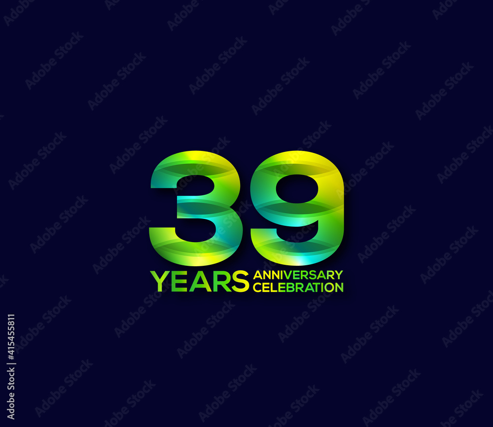 39 Year Anniversary Day background Concept 39 Year Anniversary Day background Concept