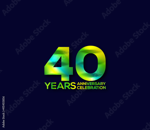 40 Year Anniversary Day background Concept