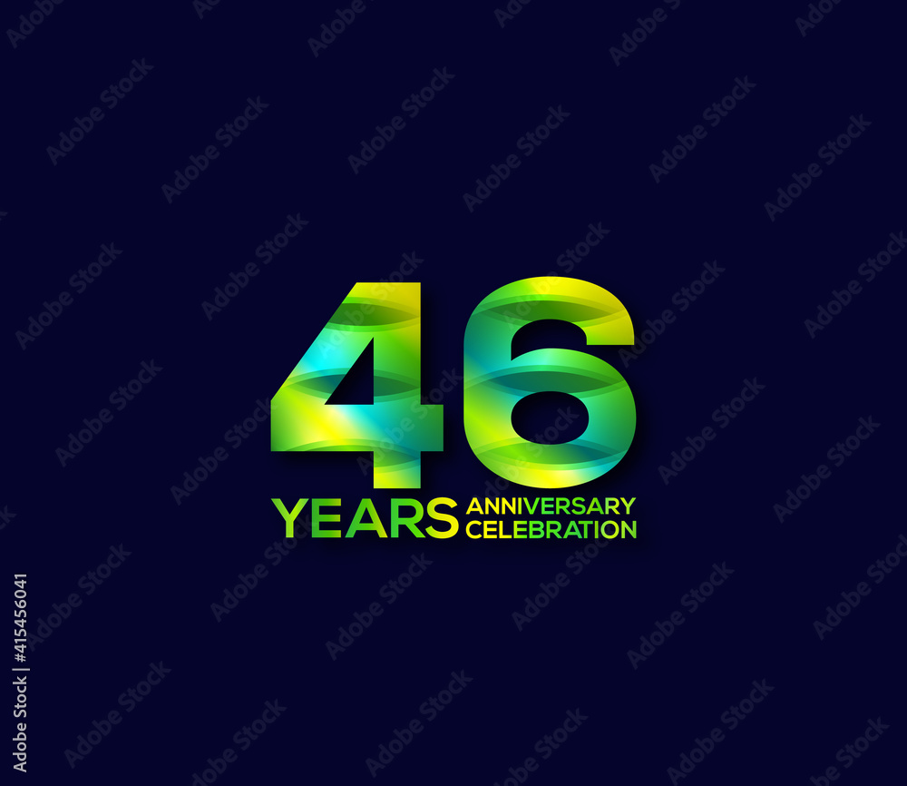 46 Year Anniversary Day background Concept 46 Year Anniversary Day background Concept