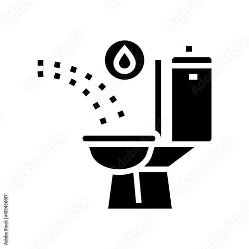 urination with blood glyph icon vector. urination with blood sign. isolated contour symbol black illustration