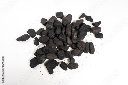 A pile of hard coal to burn