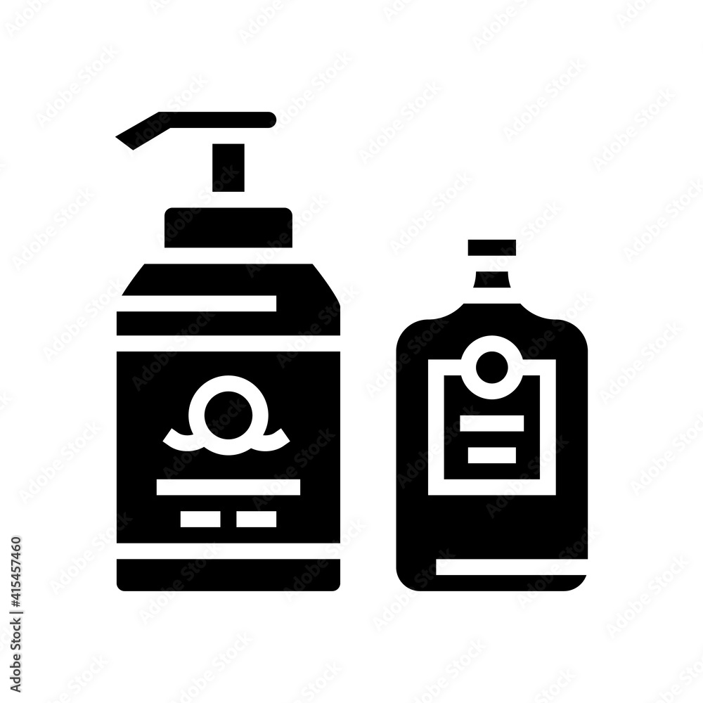 soap and lotion containers glyph icon vector. soap and lotion containers sign. isolated contour symbol black illustration soap and lotion containers glyph icon vector. soap and lotion containers sign. isolated contour symbol black illustration