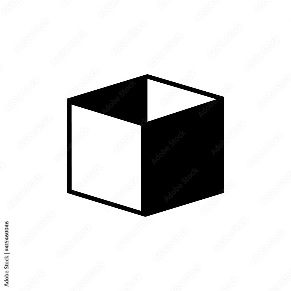 Box, package icon, logo isolated on white background Box, package icon, logo isolated on white background