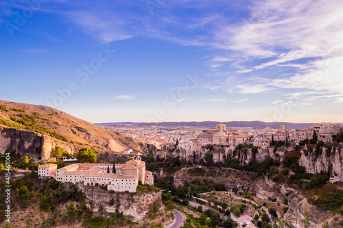 Cuenca Spain city of Hanging houses is an unesco heritage medieval historic place beautiful to travel on vacation